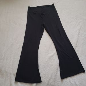 Victoria's Secret Pink Black Criss Cross Waist Flare Leggings